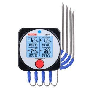 Термометр для гриля (мяса) 4-х канальный Bluetooth, -40-300°C WINTACT WT308B WT308B фото