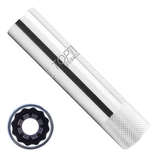 Свечная головка 14мм 3/8" 12 гр. L 90мм TOPTUL BSBA1214S BSBA1214S фото