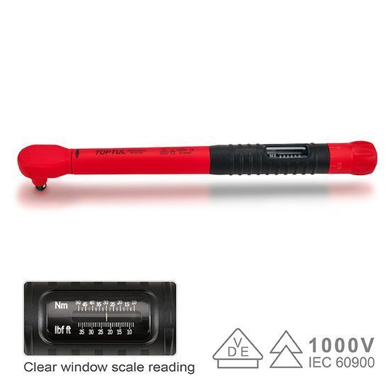 Ключ динамометричний 3/8" 10-50Nm ізольований 1000V VDE TOPTUL ANVA1205V4 ANVA1205V4 фото