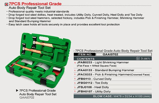 Набор рихтовочных приспособлений 7 ед. TOPTUL GAAI0702 GAAI0702 фото