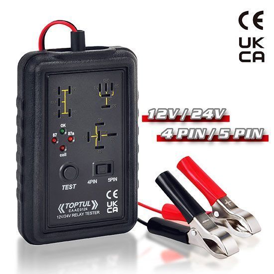 Тестер автомобильных реле 12V / 24V, 4-pin / 5-pin TOPTUL EAAE0124 EAAE0124 фото