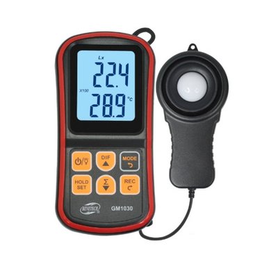 Измеритель уровня освещенности (Люксметр)+термометр, USB, Bluetooth BENETECH GM1030 GM1030 фото