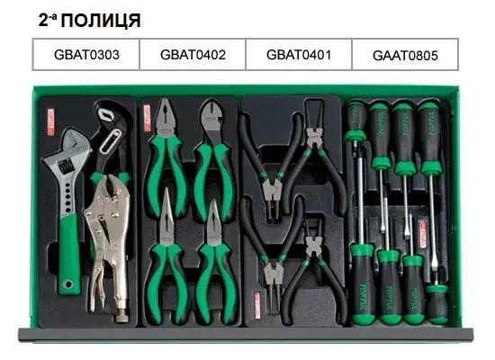 Візок з інструментом 5 секцій 157од. TOPTUL GCAJ0006 GCAJ0006 фото
