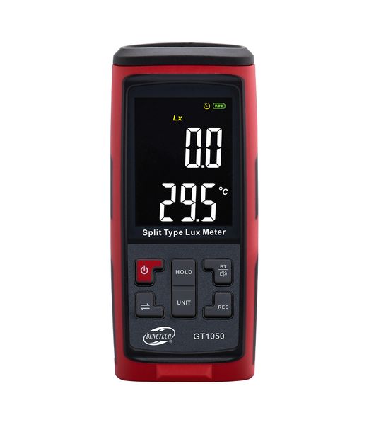 Измеритель уровня освещенности (Люксметр)+термометр, Bluetooth BENETECH GT1050 GT1050 фото