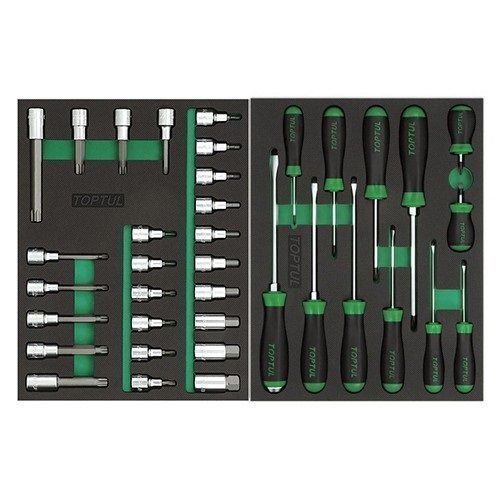 Тележка с инструментом (Pro-Plus) 7 секций 261ед. cерая TOPTUL GE-26109 GE-26109 фото