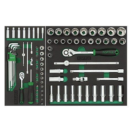 Тележка с инструментом (Pro-Plus) 7 секций 261ед. cерая TOPTUL GE-26109 GE-26109 фото